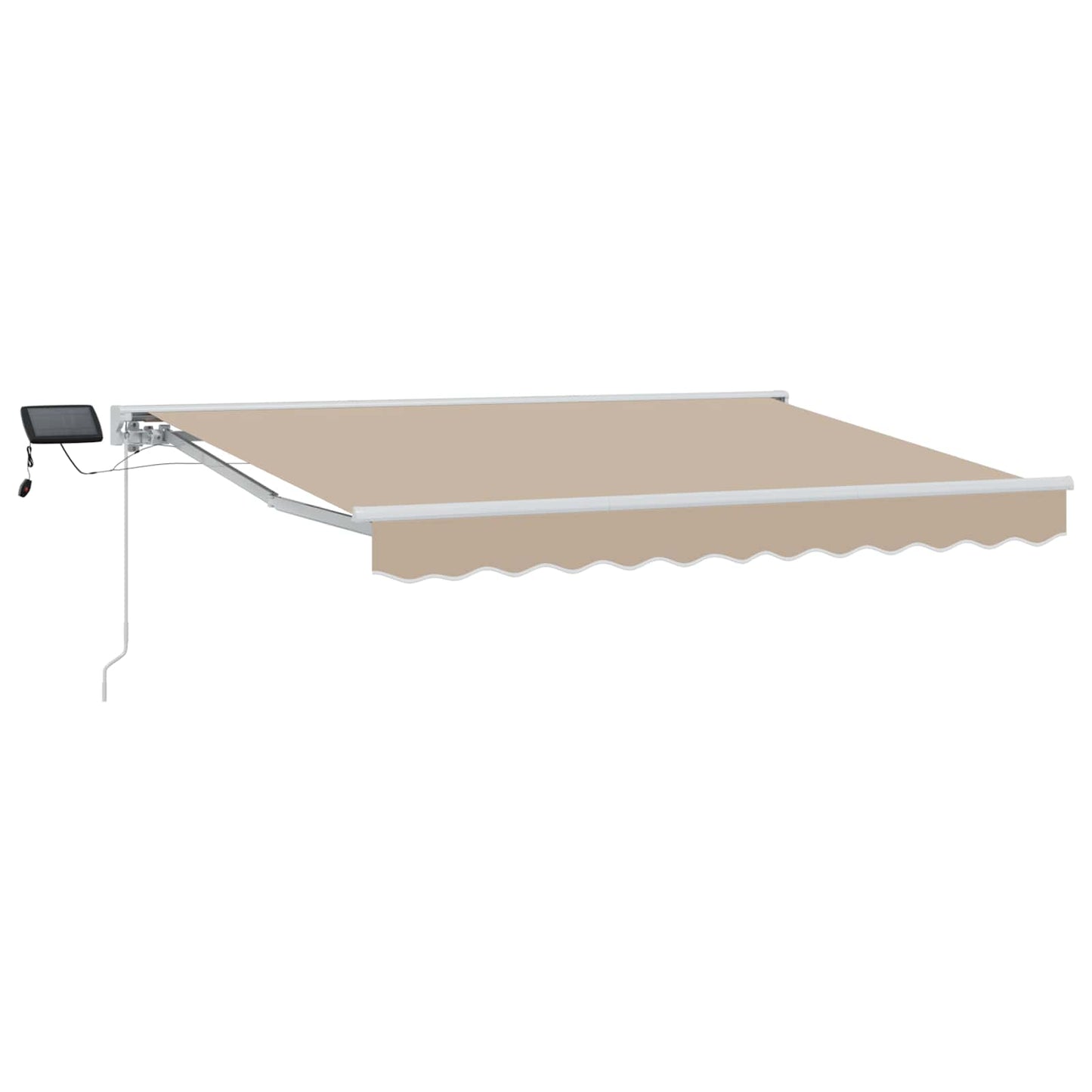 Handmatige Luifelhouder met LED's Beige 3,5 x 2 m