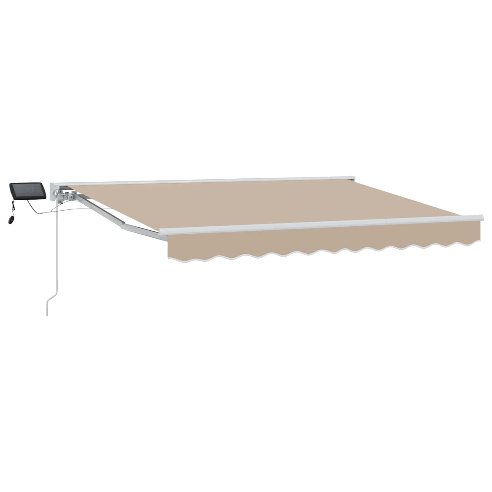 Handmatige Luifelhouder met LED's Beige 3,5 x 2 m