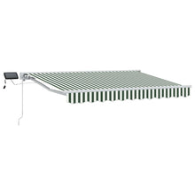 Handmatige Luifelhouder met LED's Groen en Wit 3,5 x 2 m