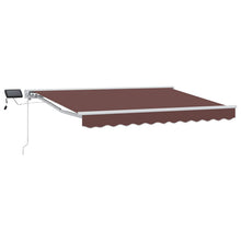 Handmatige Luifelhouder met LED's Bruin 3 x 2,5 m