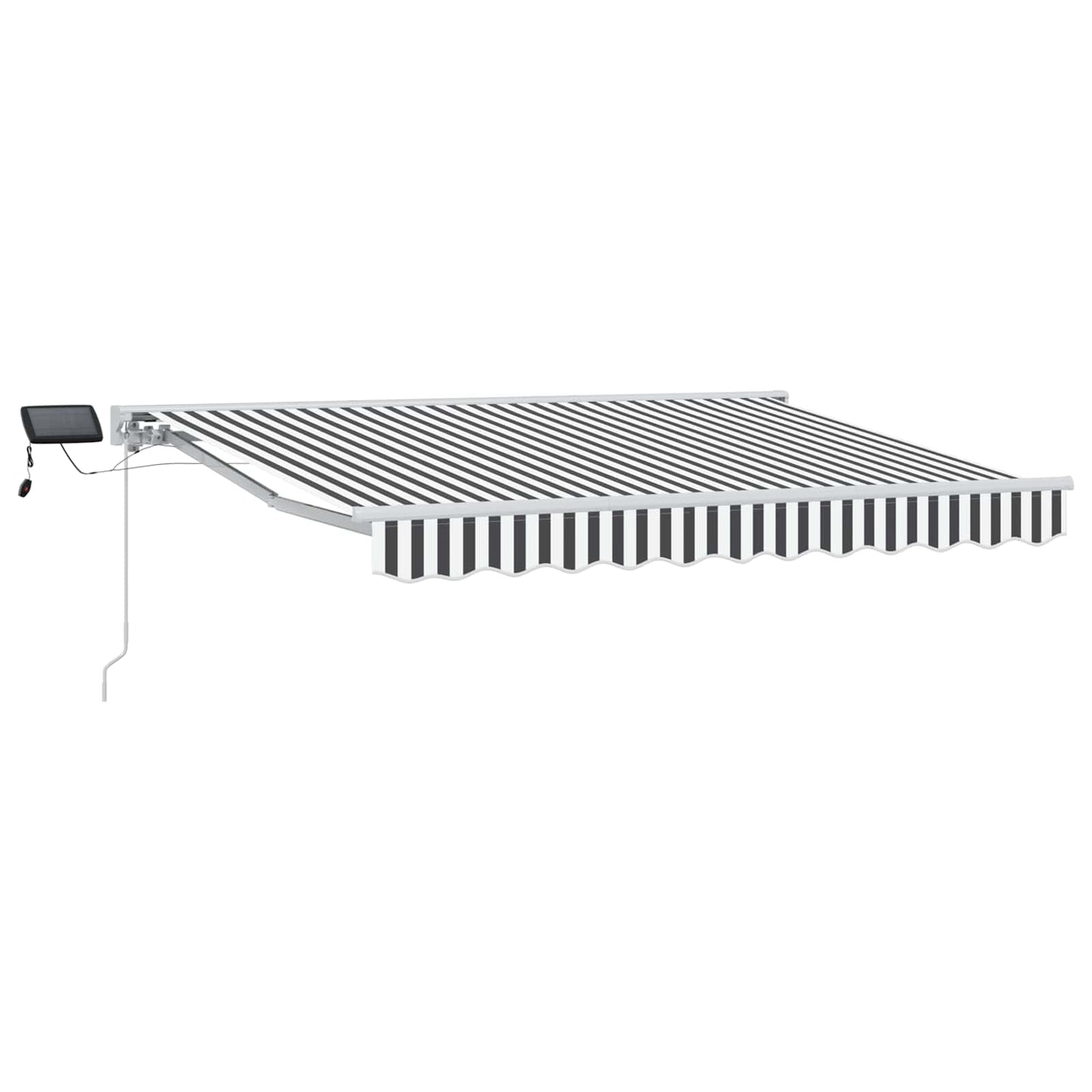 Handmatige Luifelhouder met LED's Antraciet en Wit 3 x 2,5 m