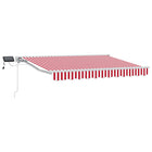 Luifel 3 x 2,5 m rood wit met LED