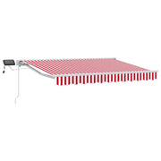 Luifel 3 x 2,5 m rood wit met LED
