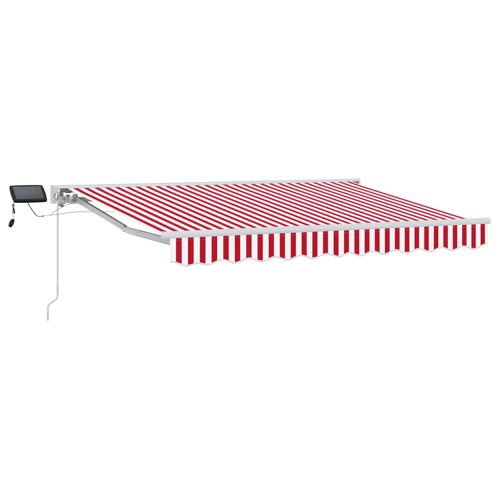 Handmatige Luifelhouder met LED's Rood en Wit 3 x 2,5 m