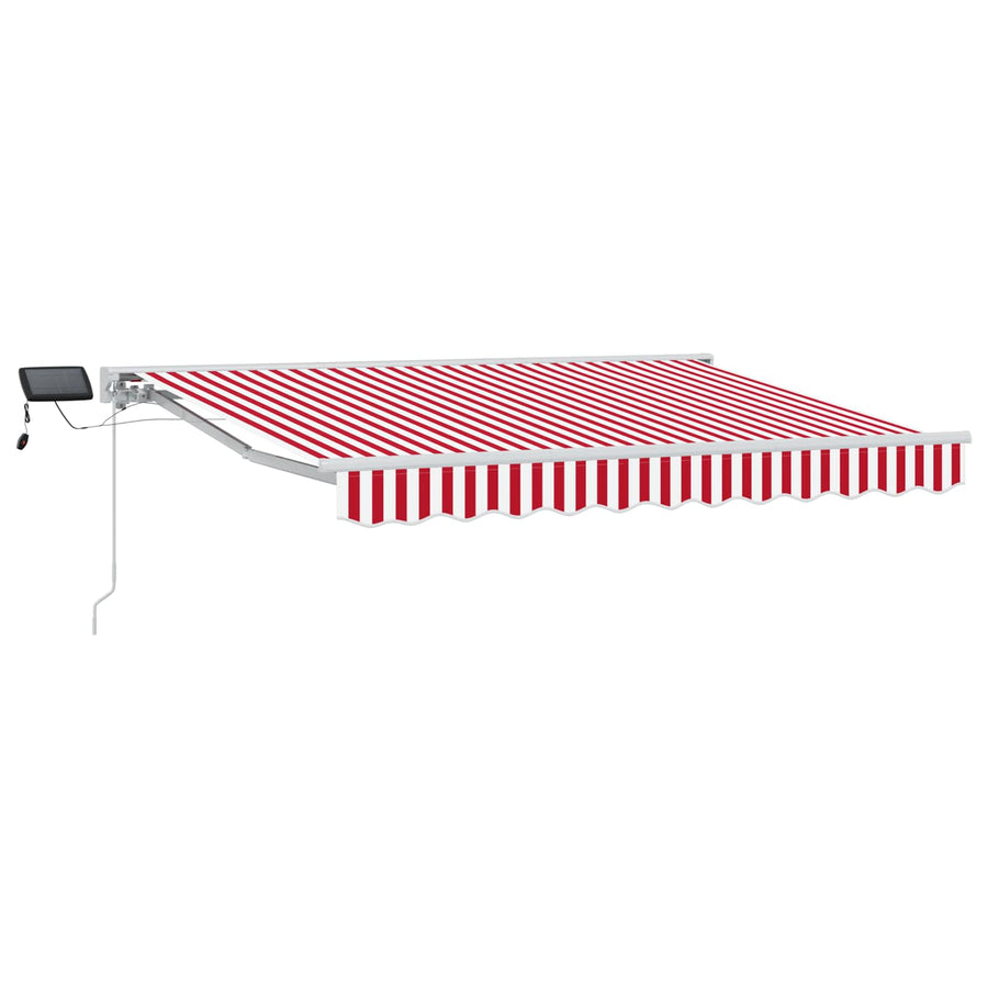 Handmatige Luifelhouder met LED's Rood en Wit 3 x 2,5 m