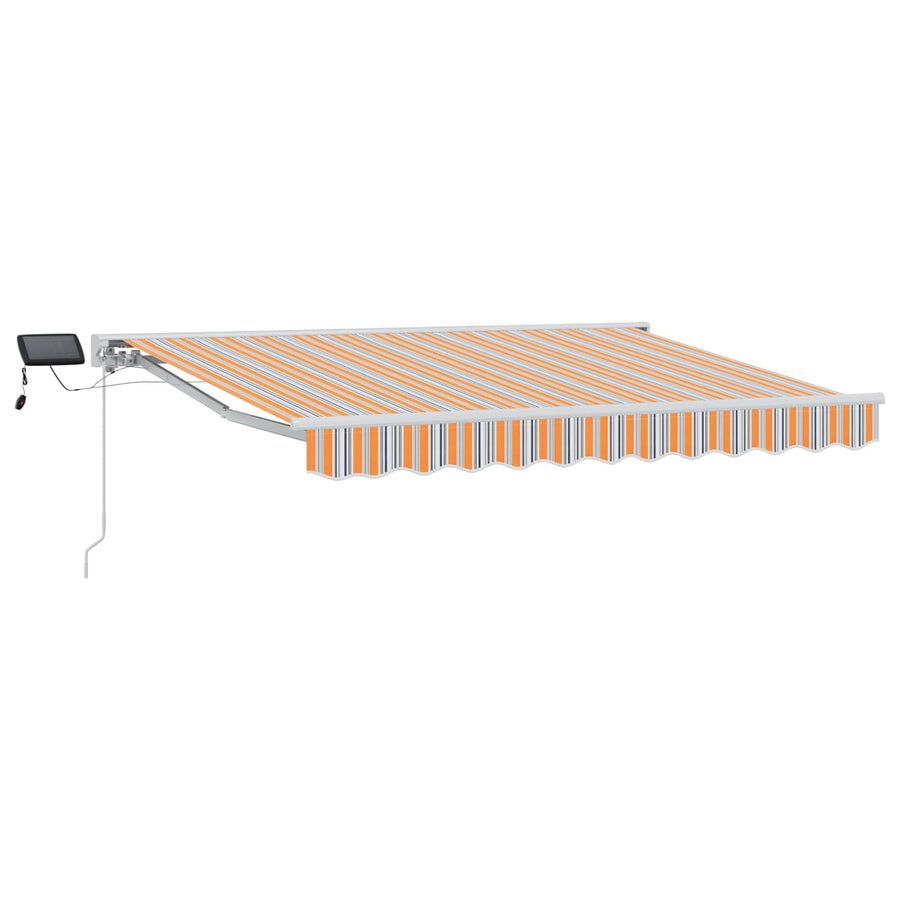 Handmatige Luifelhouder met LED's Blauw en Oranje 3 x 2,5 m