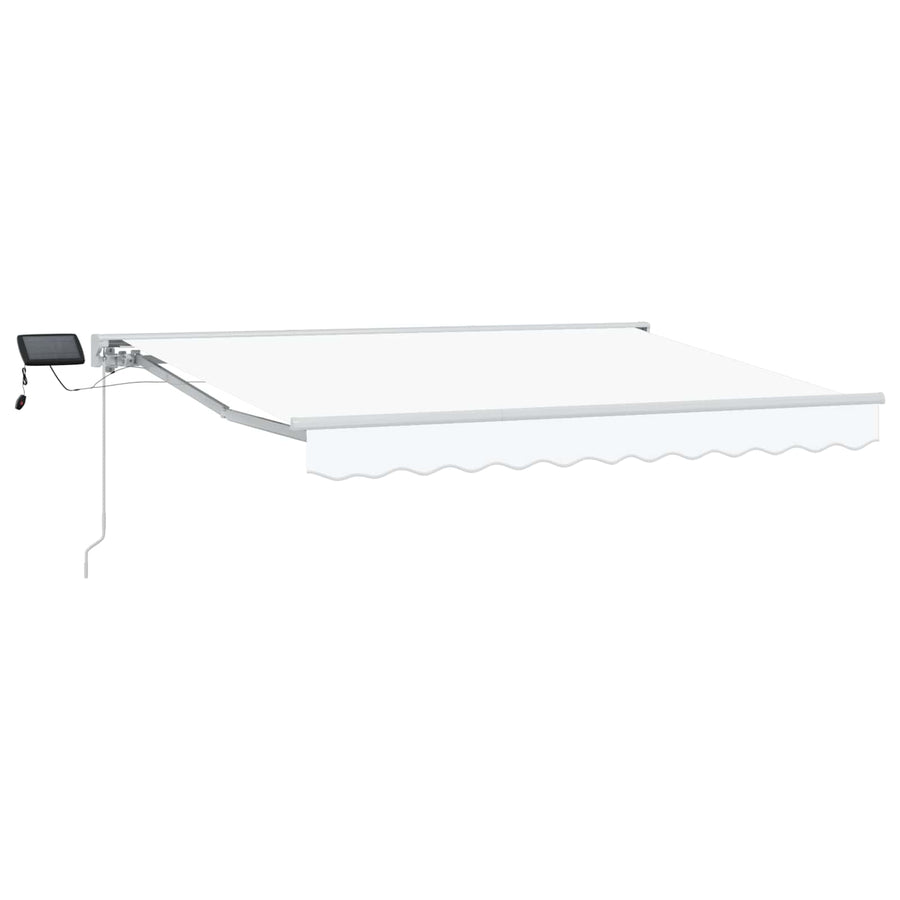 Handmatige Luifelhouder met LED's Wit 3 x 2,5 m
