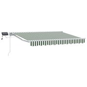 Luifel 3 x 2,5 m groen wit met LED
