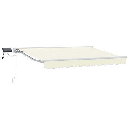 Handmatige Luifelhouder met LED's Crème 3,5 x 2,5 m