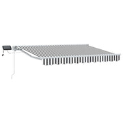 Luifel 3,5 x 2,5 m antraciet wit met LED