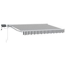 Handmatige Luifelhouder met LED's Antraciet en Wit 3,5 x 2,5 m