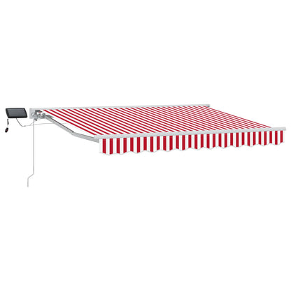 Handmatige Luifelhouder met LED's Rood en Wit 3,5 x 2,5 m
