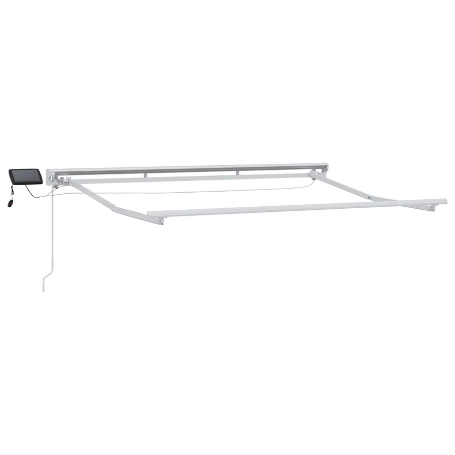 Handmatige Luifelhouder met LED's Geel en Grijs 3,5 x 2,5 m