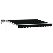 Luifel 3,5 x 2,5 m zwart met LED