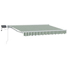 Luifel 3,5 x 2,5 m groen wit met LED