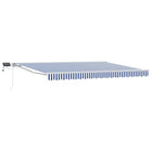 Luifel 4x3 m blauw wit met LED