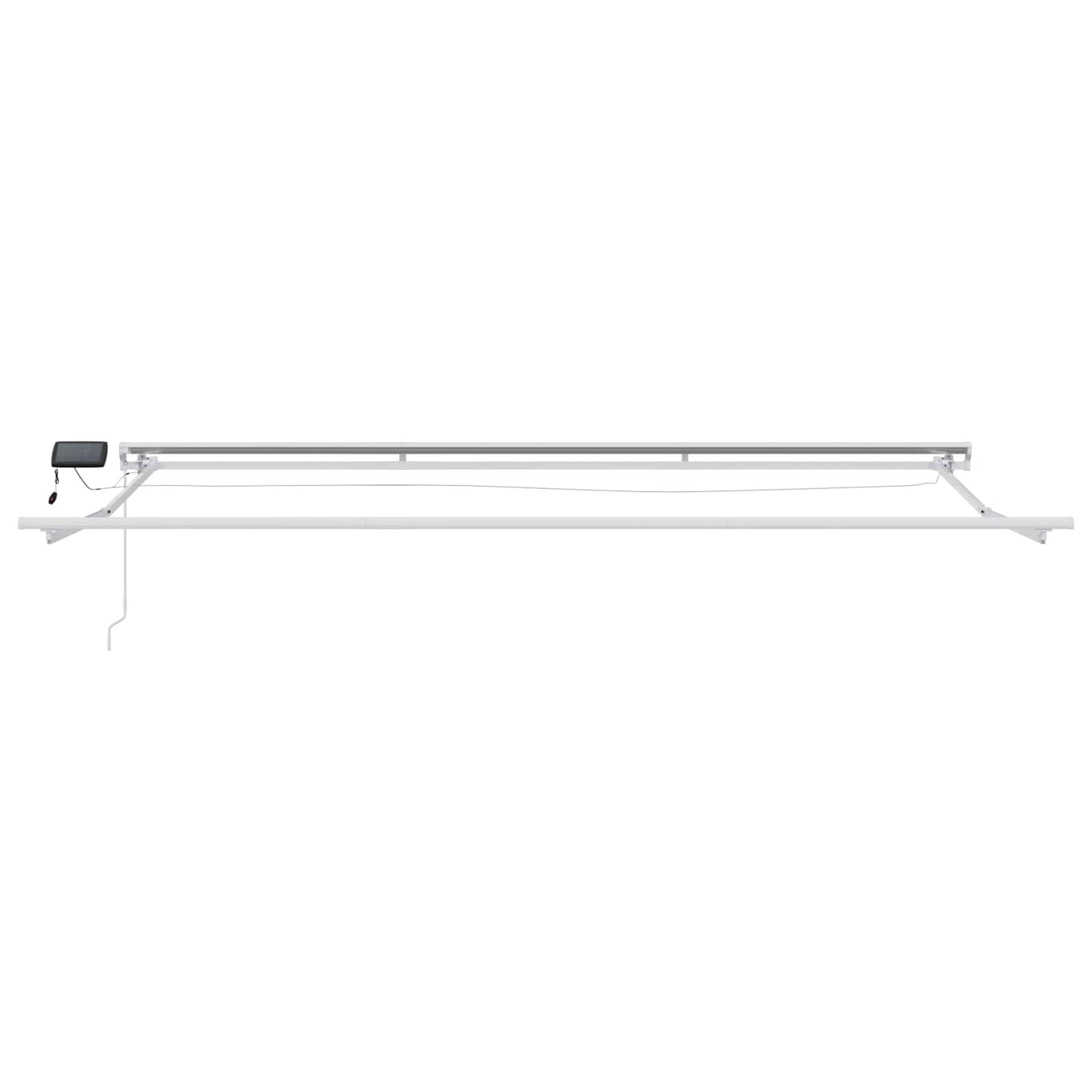 Handmatige Luifelhouder met LED's Bordeauxrood 4 × 3 m