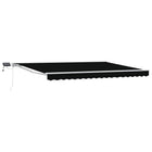 Luifel 4x3 m zwart met LED