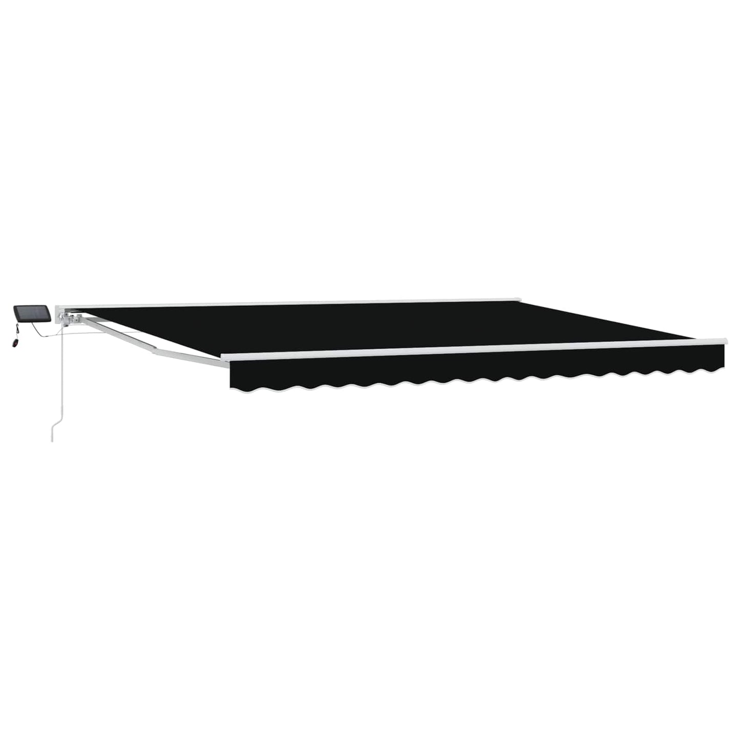 Handmatige Luifelhouder met LED's Zwart 4 × 3 m