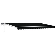 Handmatige Luifelhouder met LED's Zwart 4 × 3 m