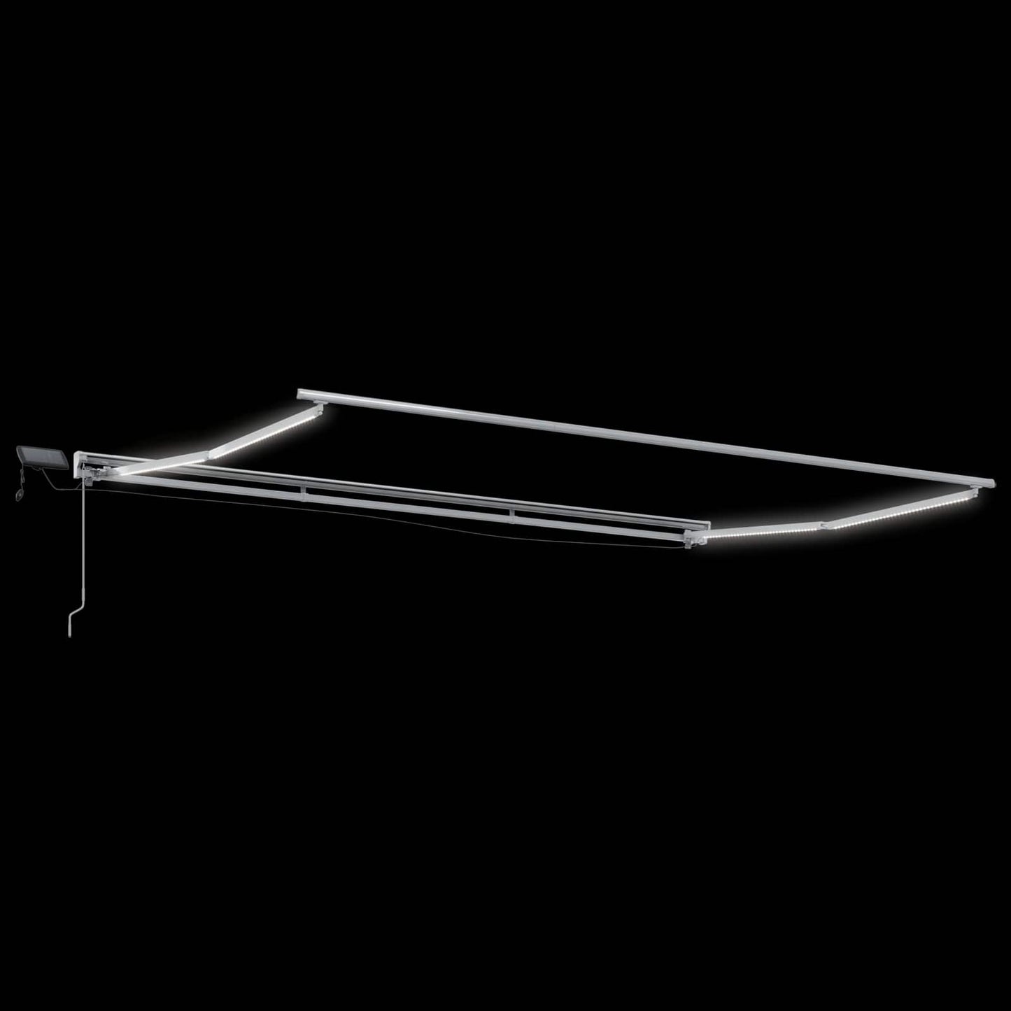 Handmatige Luifelhouder met LED's Rood en Wit 4 × 3,5 m