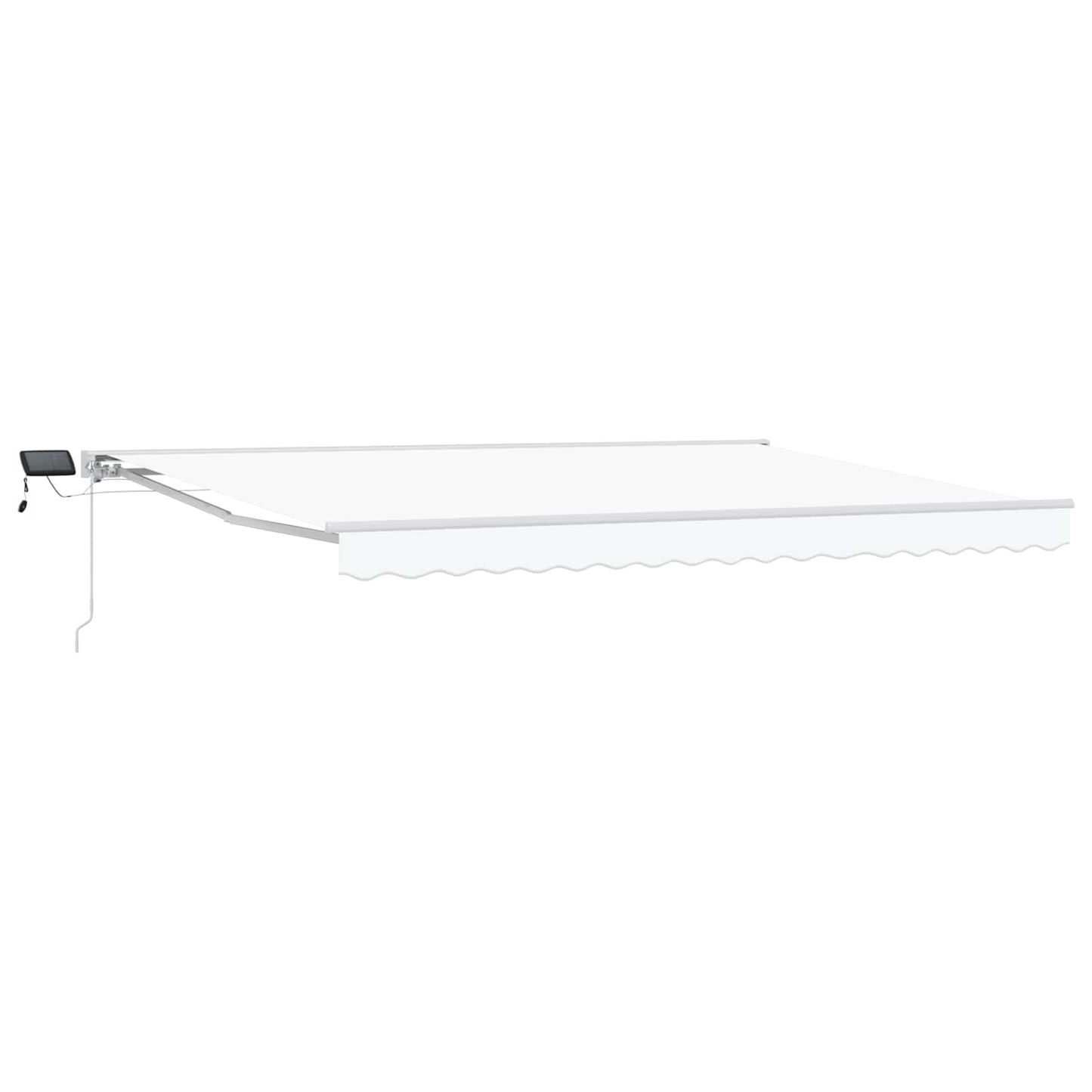 Handmatige Luifelhouder met LED's Wit 4 × 3,5 m