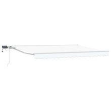 Handmatige Luifelhouder met LED's Wit 4 × 3,5 m