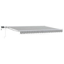 Handmatige Luifelhouder met LED's Antraciet en Wit 4,5 × 3 m