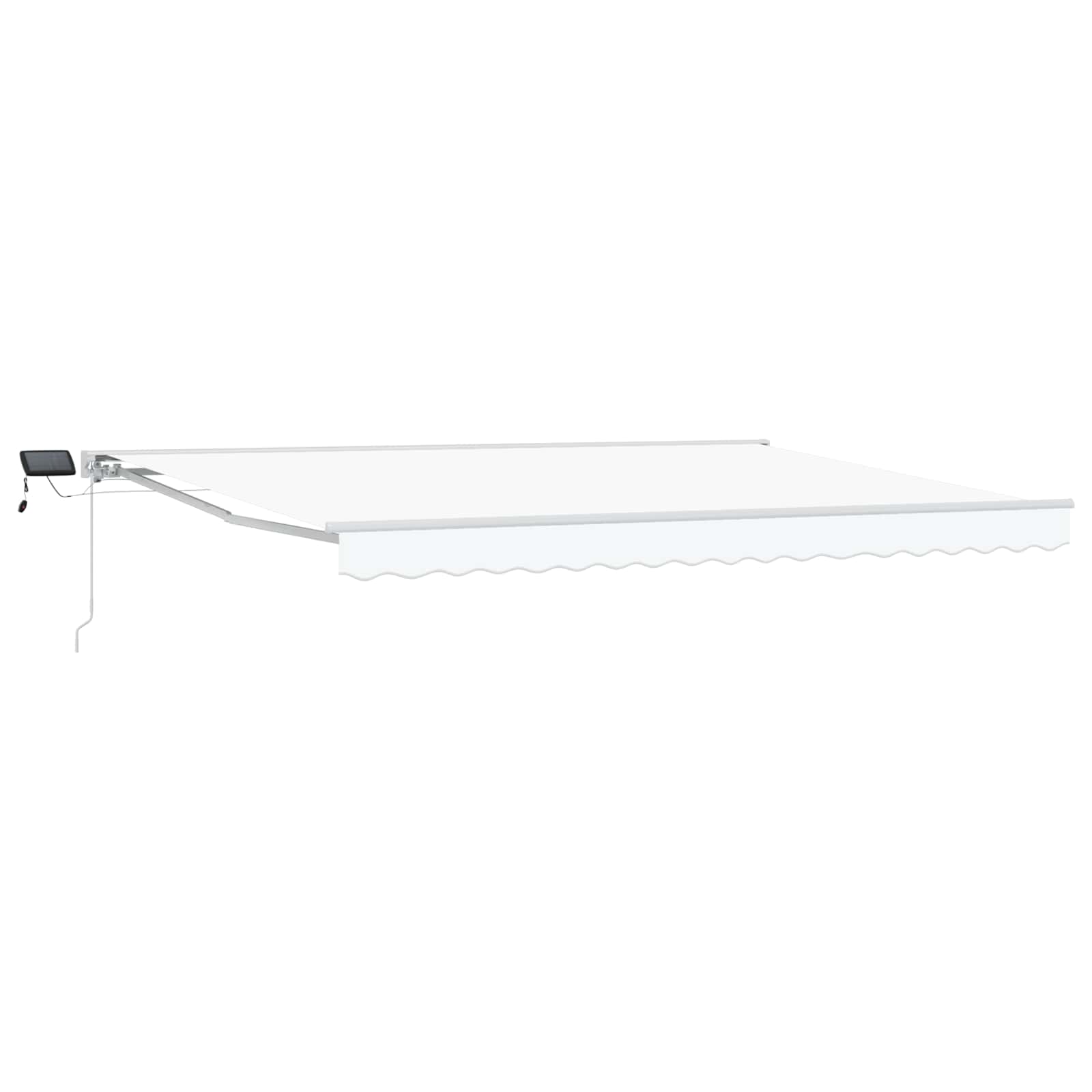 Handmatige Luifelhouder met LED's Wit 4,5 × 3 m