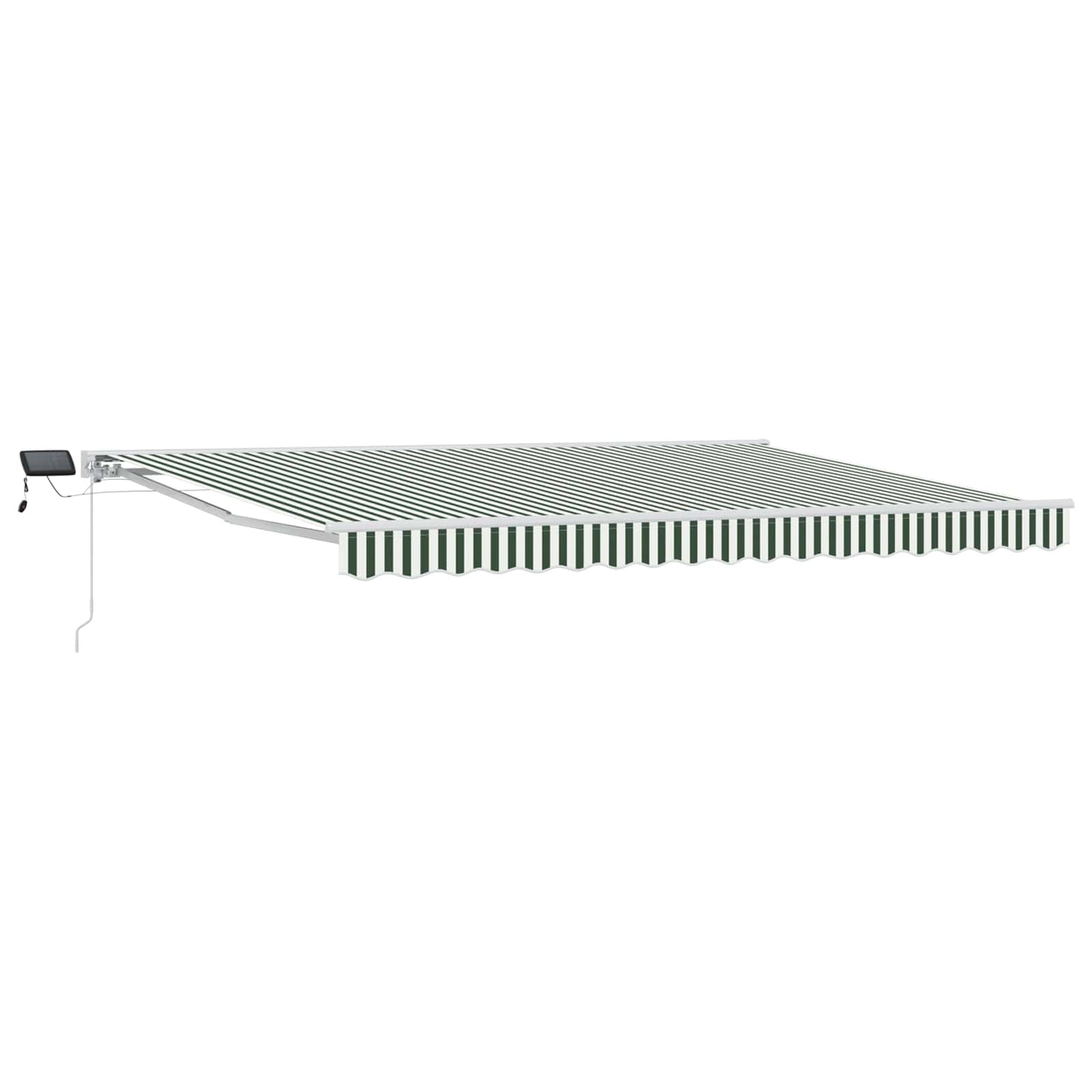 Handmatige Luifelhouder met LED's Groen en Wit 4,5 × 3 m