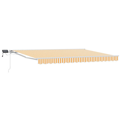 Handmatige Luifelhouder met LED's Geel en Wit 4,5 × 3,5 m