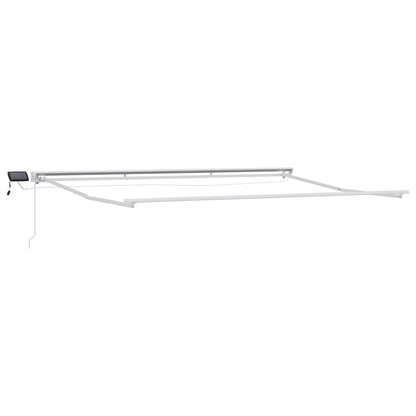 Handmatige Luifelhouder met LED's Oranje en Zwart 4,5 × 3,5 m