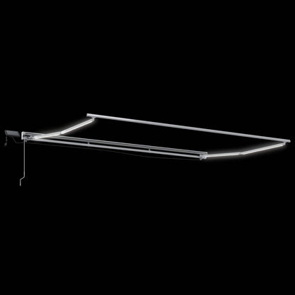 Handmatige Luifelhouder met LED's Oranje en Zwart 4,5 × 3,5 m