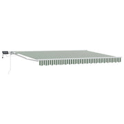 Luifel 4,5x3,5 m groen wit met LED