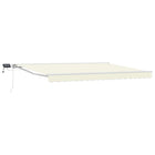 Manual Awning Holder with LEDs Cream 5 x 3 m