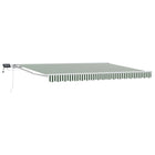 Luifel 5 x 3 m groen wit met LED