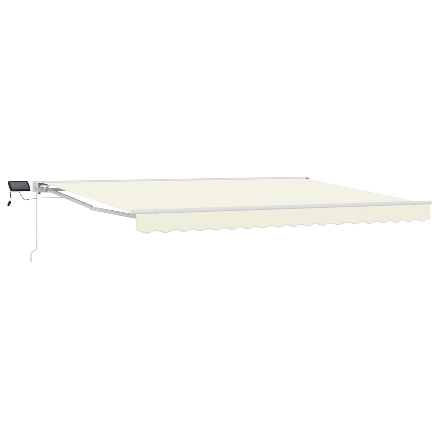Handmatige Luifelhouder met LED's Crème 5 × 3,5 m