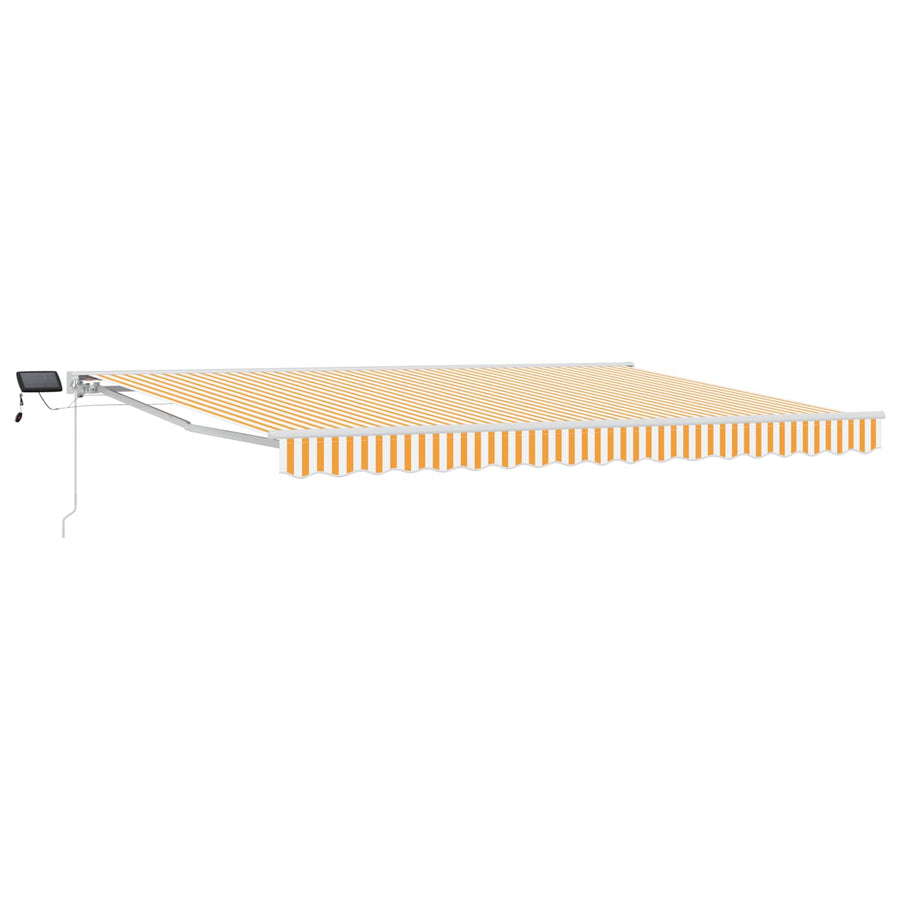 Handmatige Luifelhouder met LED's Geel en Wit 5 × 3,5 m