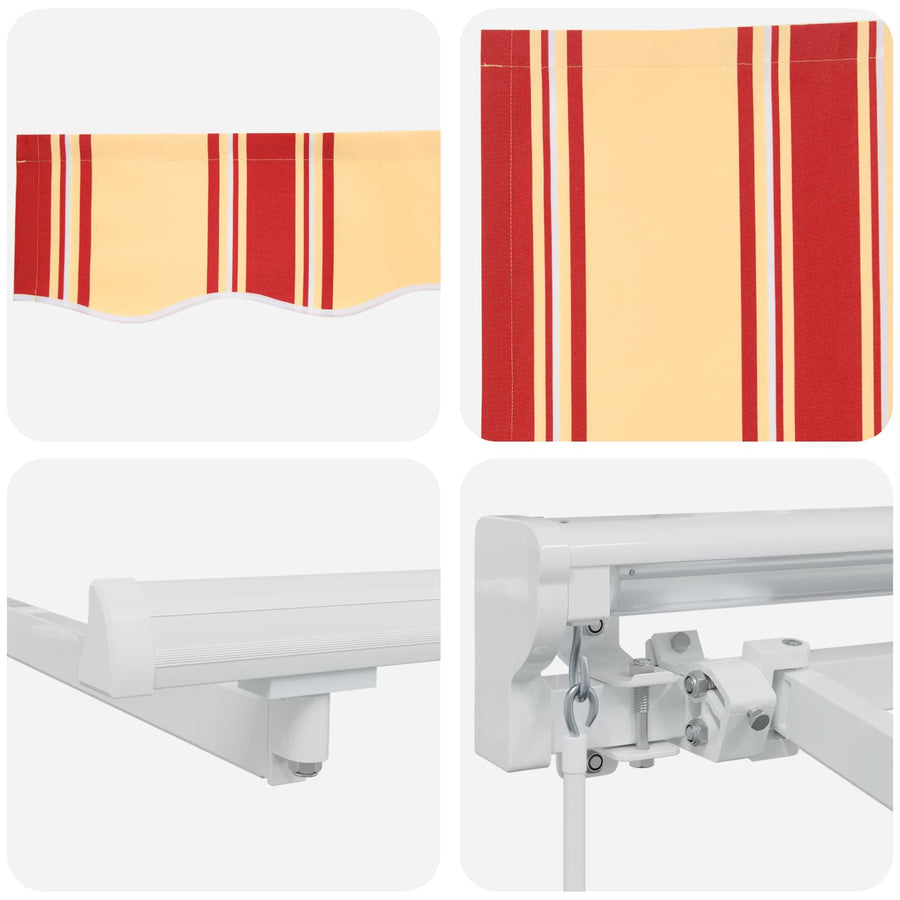 Handmatige Luifelhouder met LED's Geel en Oranje 5 × 3,5 m