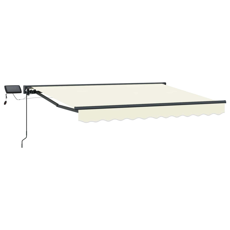Handmatige Luifelhouder met LED's Crème 2,5 x 2 m