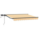 Manual Awning with Yellow and White LEDs 2.5 x 2 m