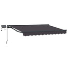 Manual Awning with LEDs Anthracite 2.5 x 2 m