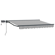 Luifel 2,5 x 2 m antraciet wit met LED
