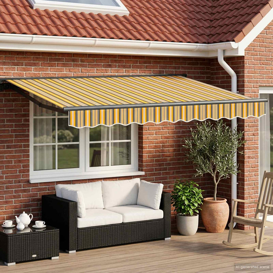 Handmatige Luifelhouder met LED's 2,5 x 2 m