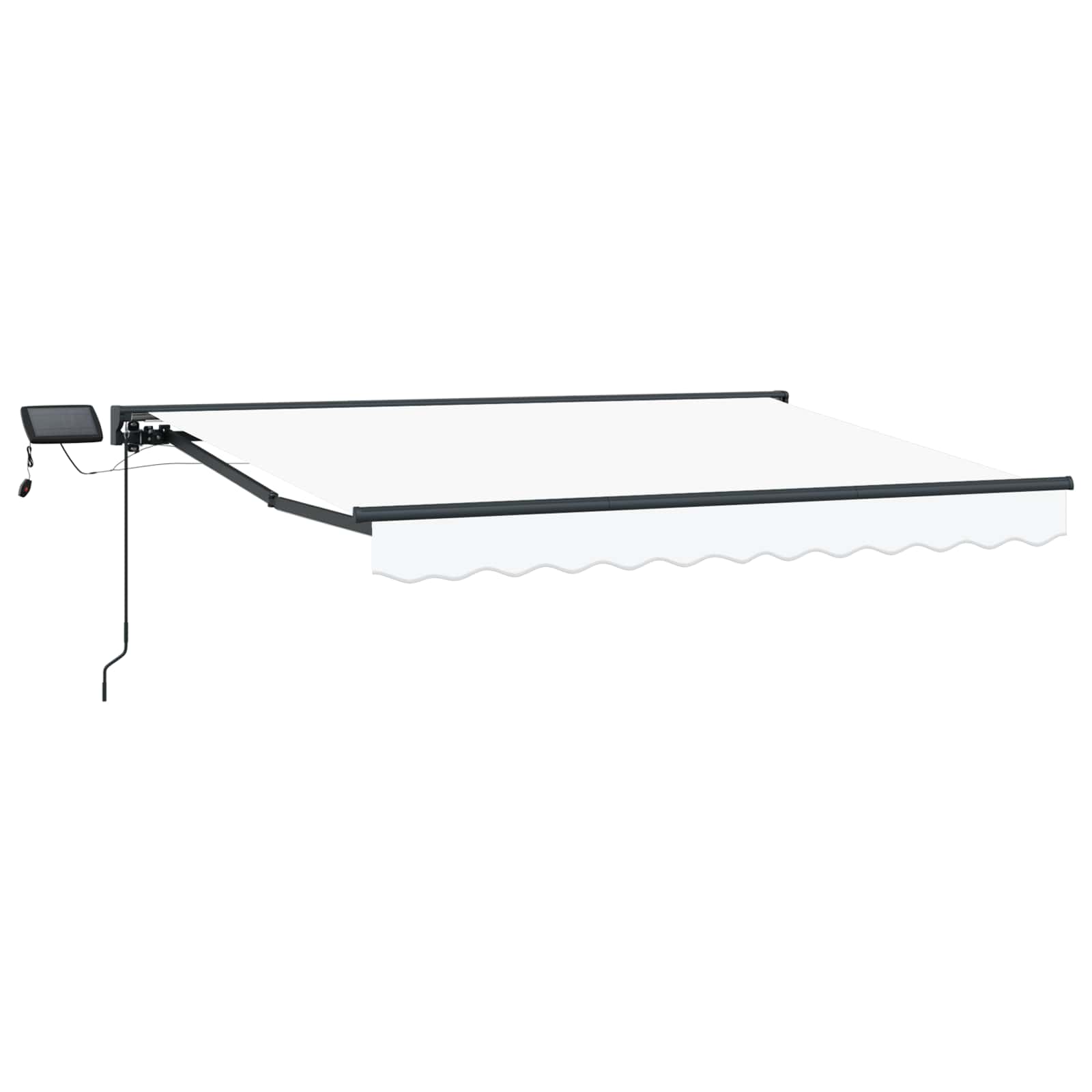 Handmatige Luifelhouder met LED's Wit 2,5 x 2 m