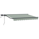 Luifel 3x2 m groen wit met LED