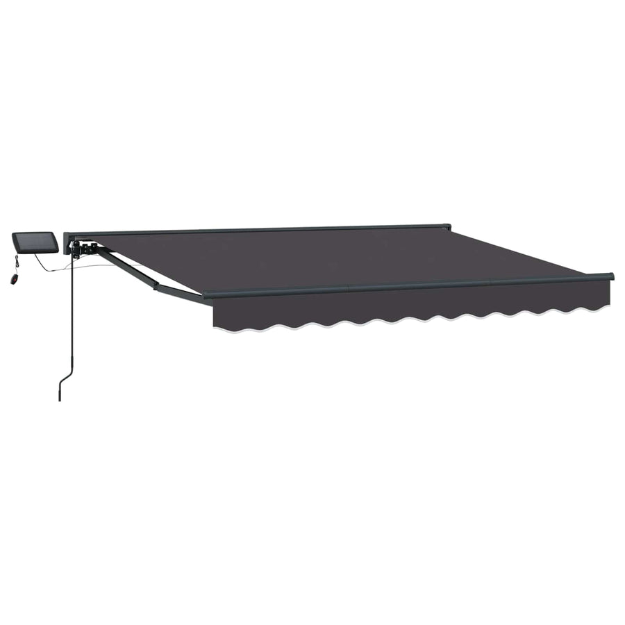 Handmatige Luifelhouder met LED's Antraciet 3,5 x 2 m