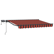 Handmatige Luifelhouder met LED's Oranje en Zwart 3,5 x 2 m