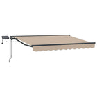 Manual Awning Holder with LEDs Beige 3.5 x 2 m