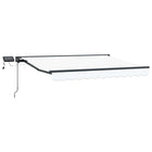 Luifel 3,5 x 2 m wit met LED